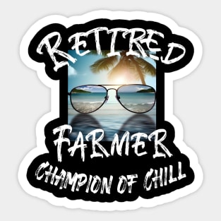 Retired Farmer Sticker